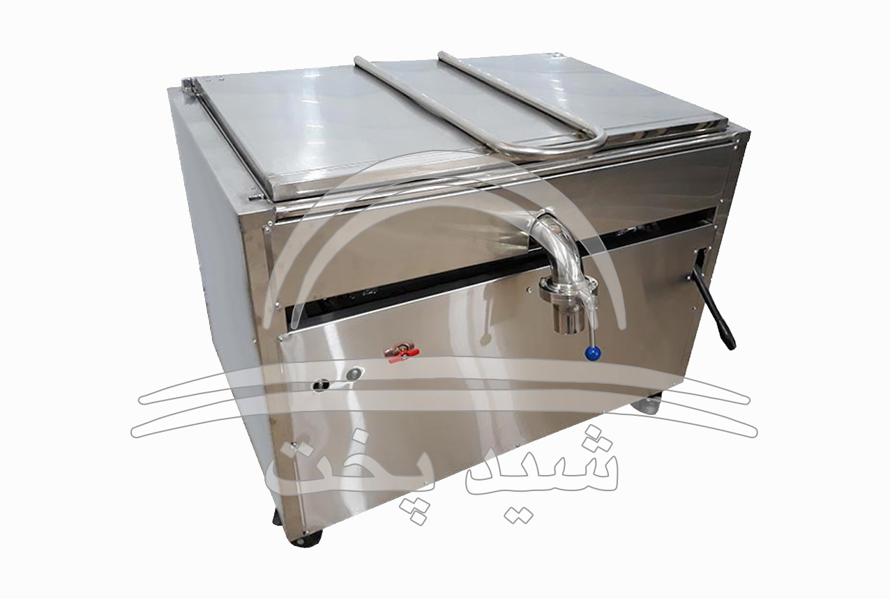 ماهیتابه گردون (تابه) سرخ کن 60 لیتری استیل دارای شیر تخلیه