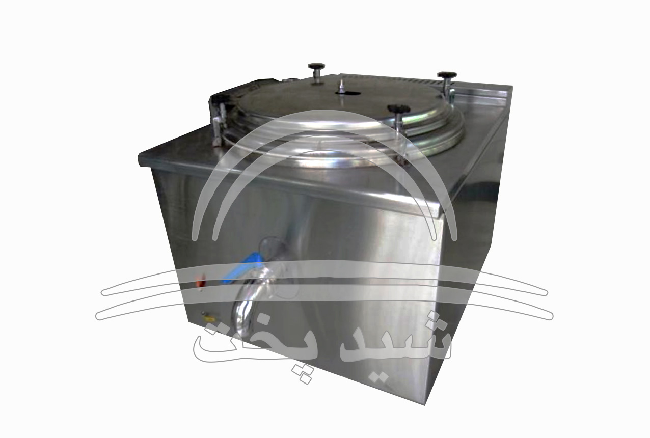 پاتیل سرخ کن استیل مکعبی دو جداره 150 لیتری قطر 95