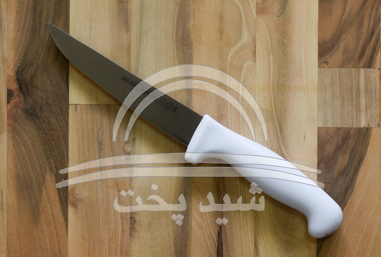 چاقو اشپزخانه بی خسی pedriano (sf ) دسته فایبرگلاس سفید لبه گرد 